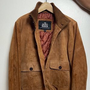 Suede Leather bomber jacket (LARGE / size 40)